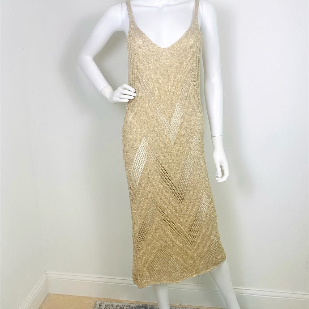 Gold Knit Maxi Dress